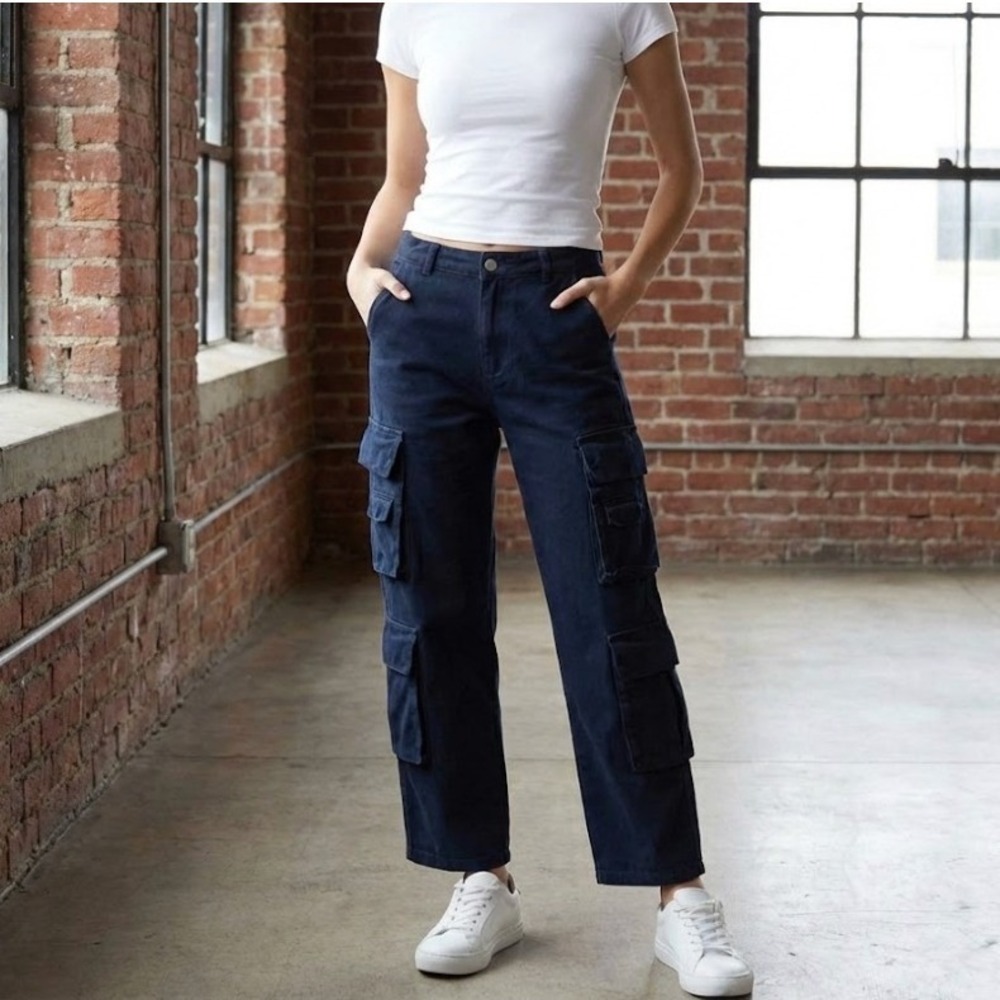Rumours Black Multi-Pocket Cargo Pants | XS |‎ High Waisted